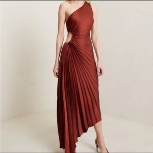 A.L.C Delfina Pleated Brunette Dress. New with tag!